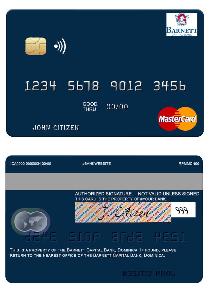 Dominica Barnett Capital Bank mastercard